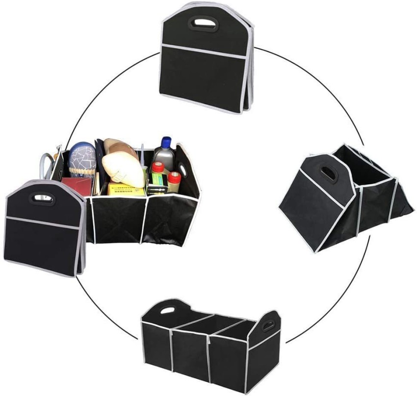 DITCAFOS Car Boot Storage Multi-Pocket Organizer Heavy Duty Multipurpose  Trunk Car Storage Box Large Capacity Folding Storage Bag Trunk Stowing and  Tidying Black - Price in India