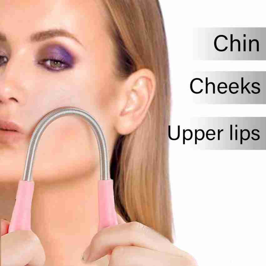 SLIQUE Facial Hair Removal For Women | Chin Hair Removal | Remove Upper Lip  Hair | Women Spring Epilator Threading Facial Hair Remover | Hair Removal