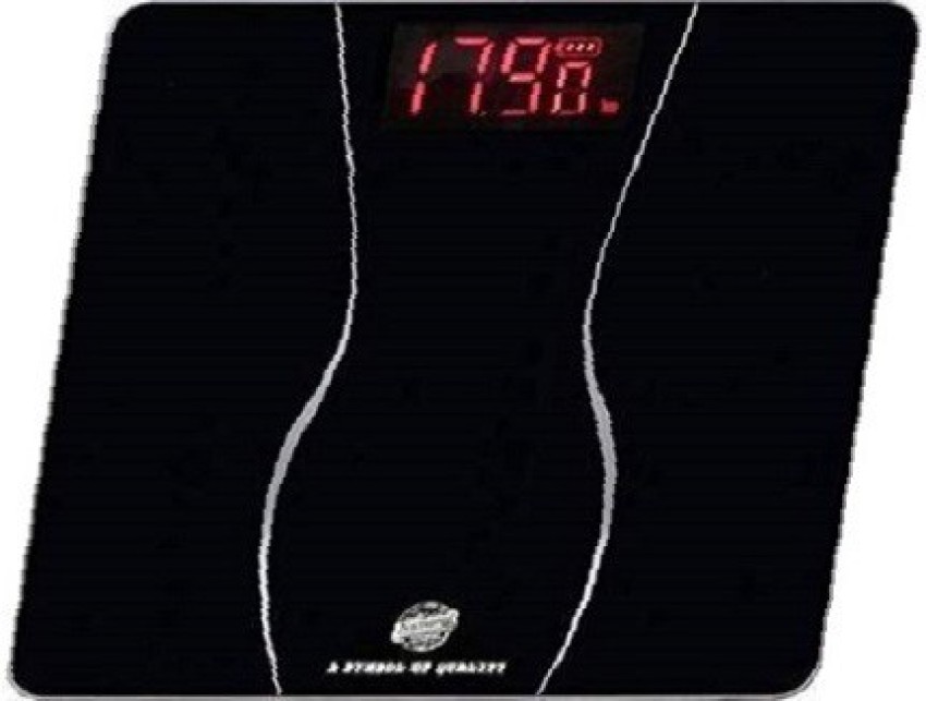 Digital Glass Body Weight Scale Black