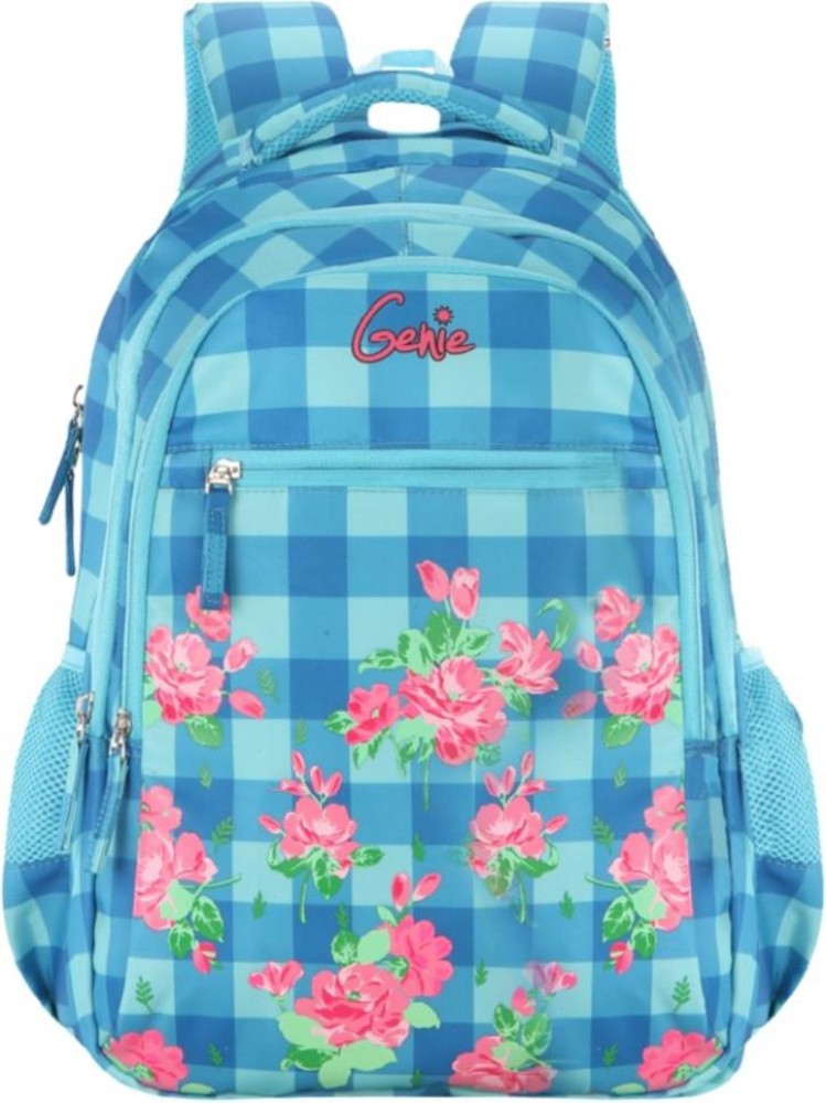 Genie Primrose Blue 17 inch Backpack Waterproof School Bag