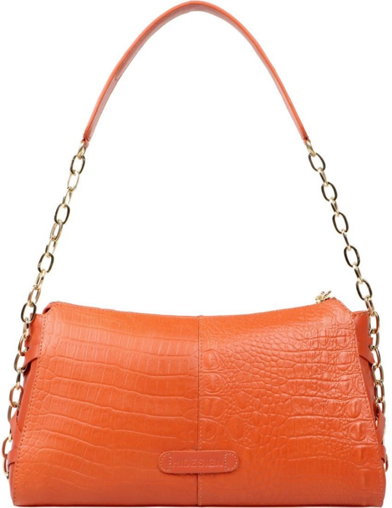 Buy Orange Charleston 03 Shoulder Bag Online - Hidesign