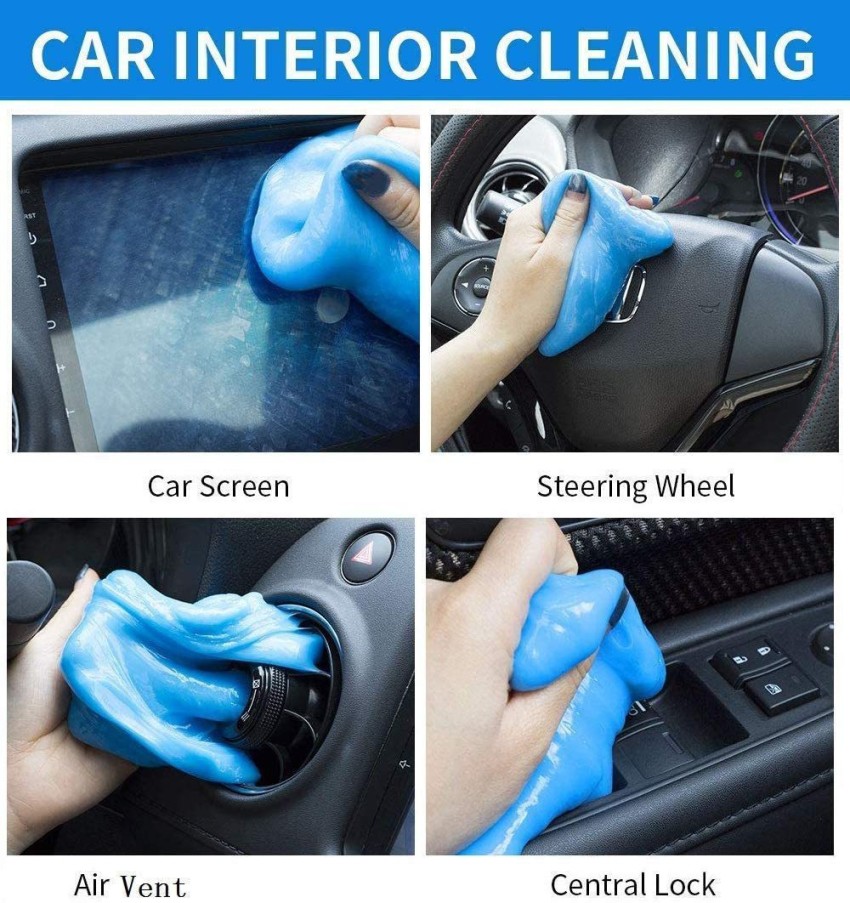 Multipurpose Reusable Car Ac Vent Dashboard Interior Dust Dirt Cleaner  Cleaning Gel Jelly Putty Gum Kit