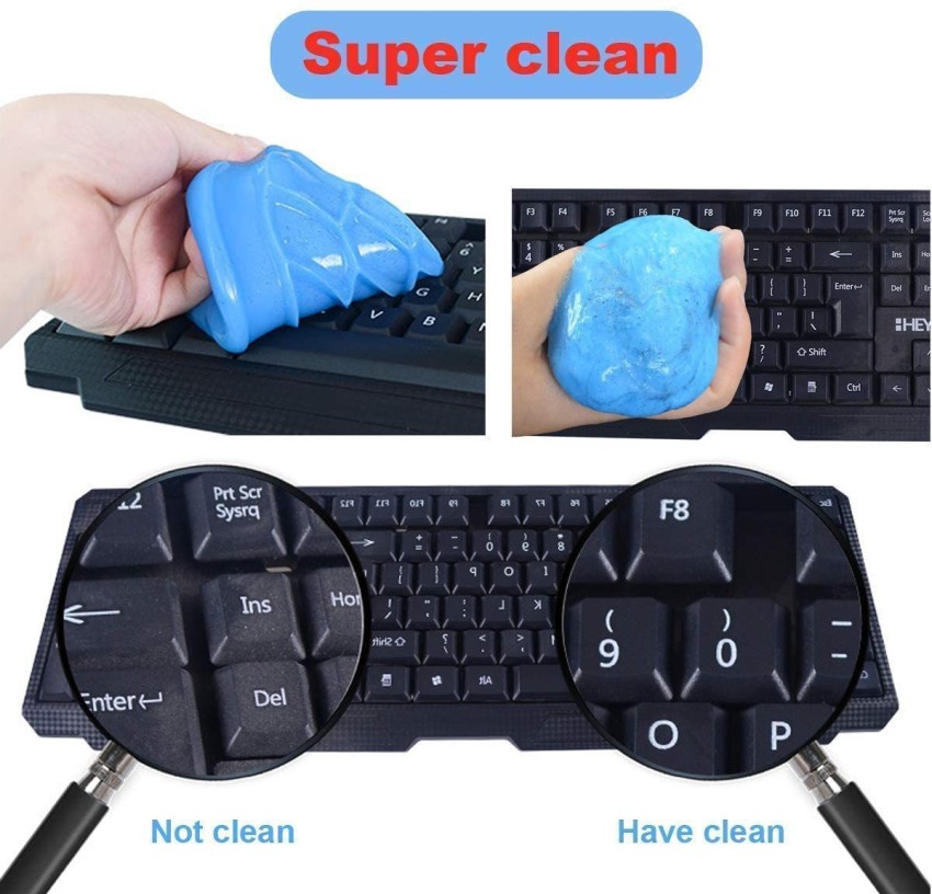 Multipurpose Reusable Car Ac Vent Dashboard Interior Dust Dirt Cleaner  Cleaning Gel Jelly Putty Gum Kit