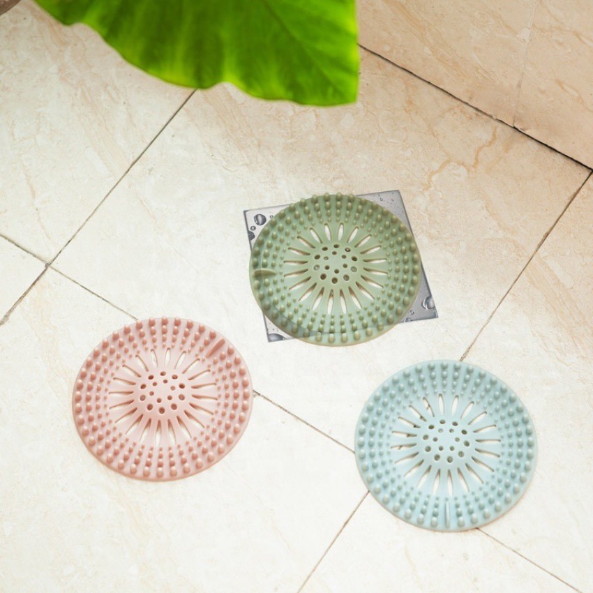 Hair Catcher Durable Silicone Hair Stopper Shower Drain Covers Easy to Install 5