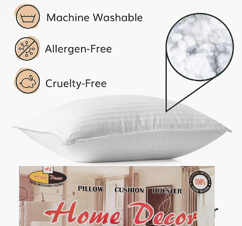 Decor NON ALLERGIC COTTON CLOTHS FIBRE PILLOW PACK OF 4 Microfibre