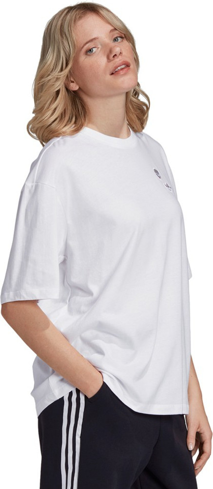 ADIDAS ORIGINALS Sporty Women Round Neck White T Shirt Buy ADIDAS ORIGINALS Sporty Women Round Neck White T Shirt Online at Best Prices in India Flipkart