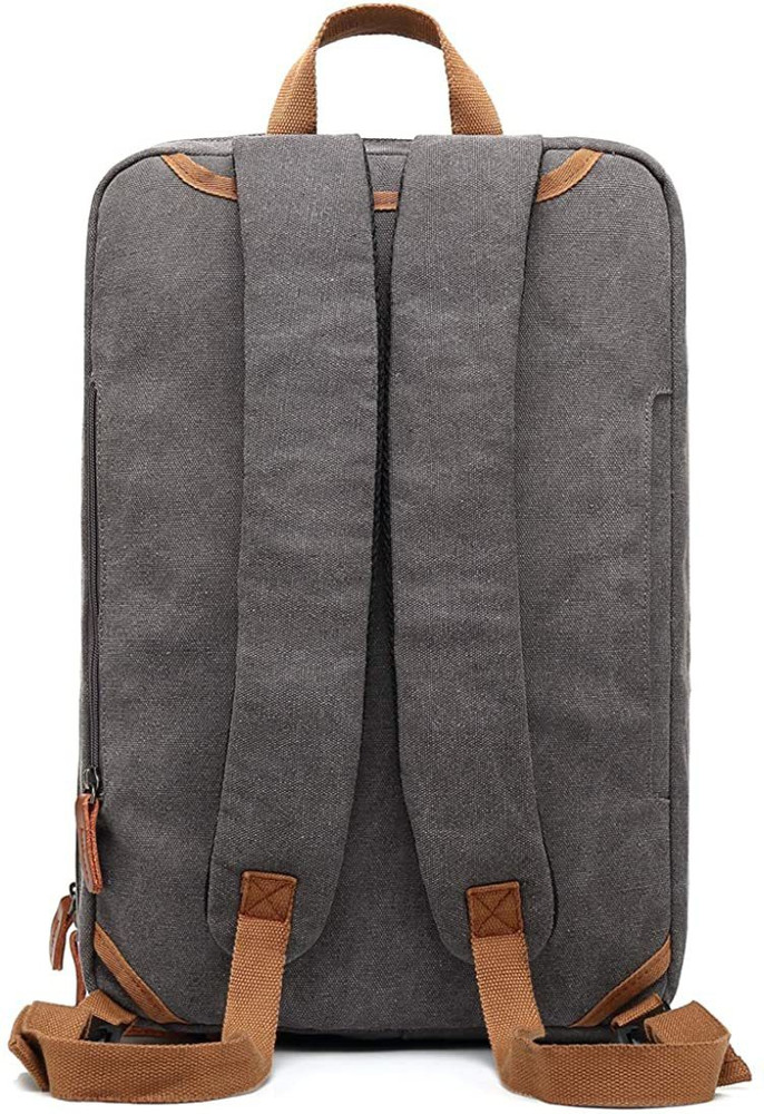 Coolbell Canvas Convertible Laptop Backpack Messenger Bag for 17.3