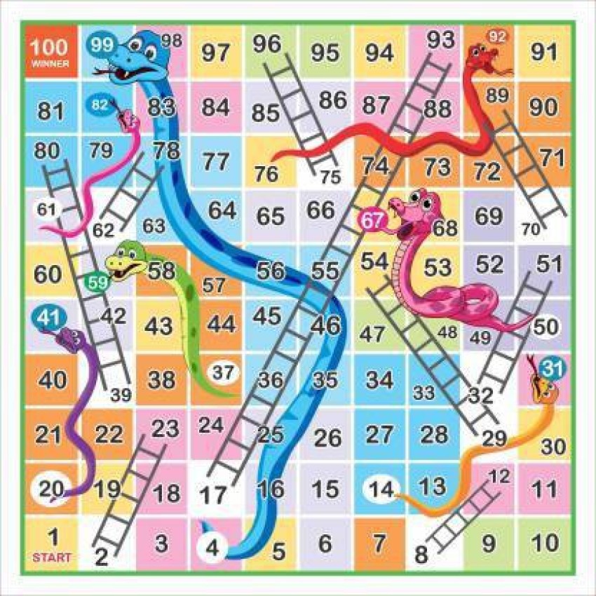 Printable Snakes and Ladders Game