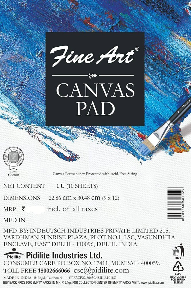 Fine Art Acrylic Painting Canvas Pad 9 x 12 Inch Online in India, Buy at  Best Price from  - 9960431