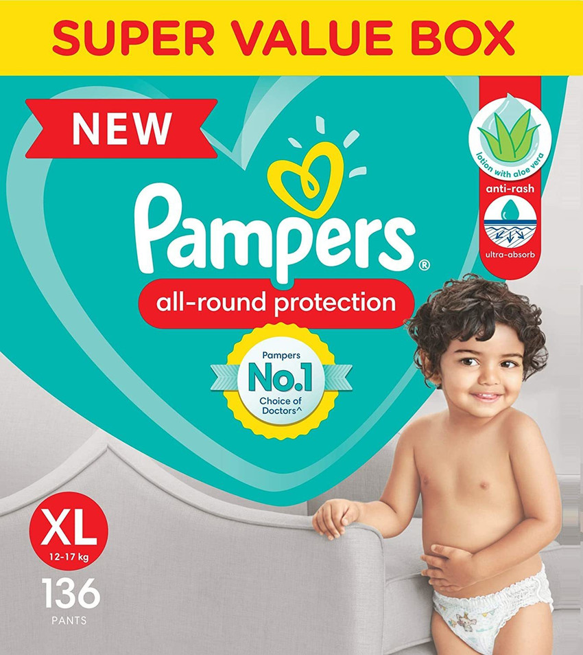 Pampers medium hotsell size diapers flipkart
