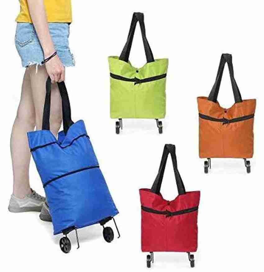 Vegetable carry outlet bag with wheels