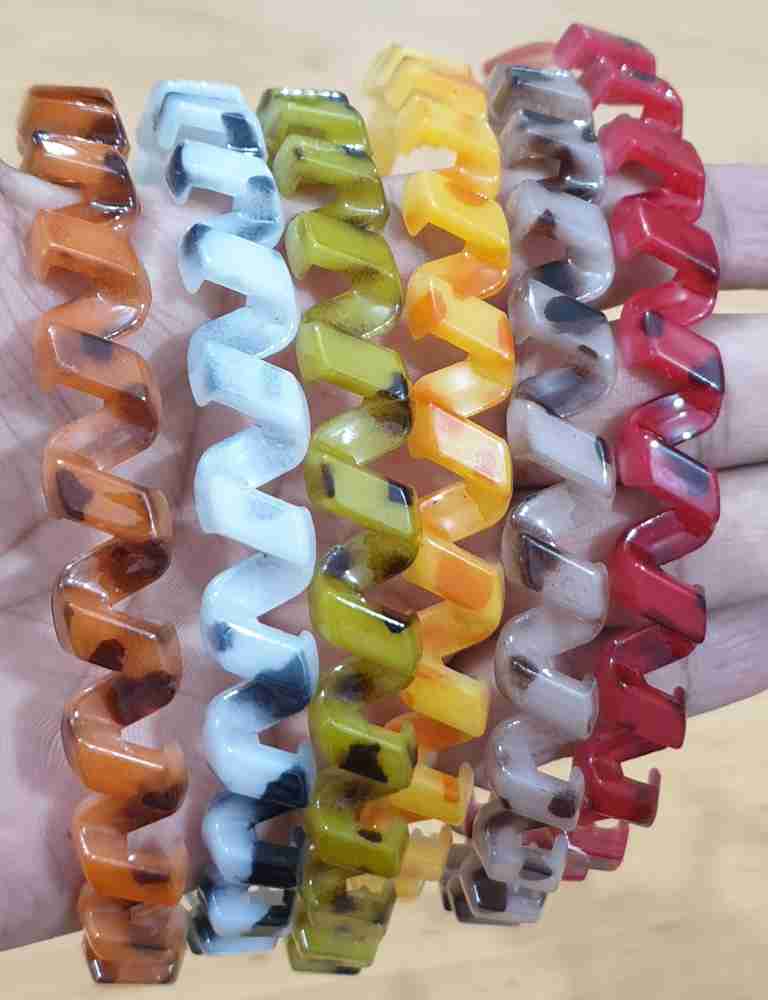 Zigzag recycled plastic headbands Set of 2