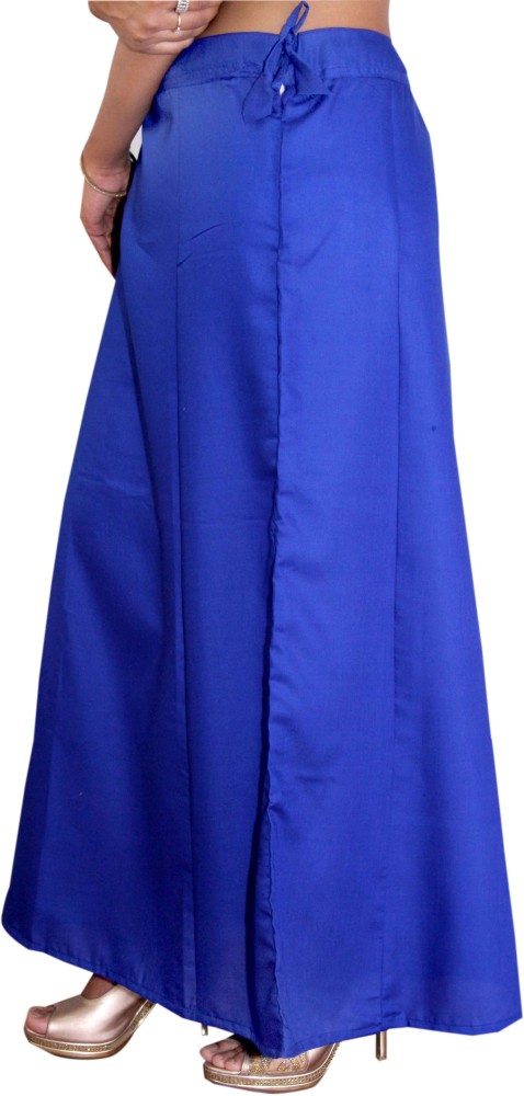 odishabazaar Blue Saree Inskirt Petticoat Cotton - Free Size at   Women's Clothing store