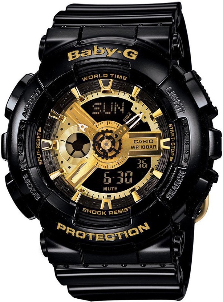 G shock black store and gold watch price