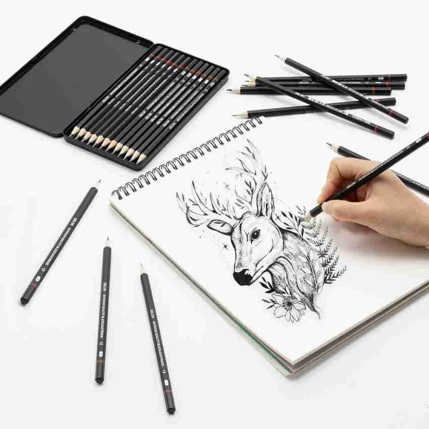 Grey Black Art Pencil Set 12 pcs, For Sketching,Drawing at Rs 100/pack in  Faridabad
