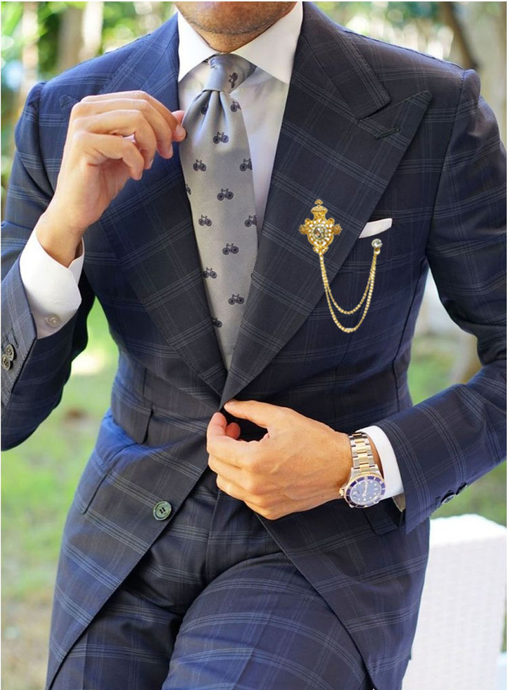 Brooch for men's suits online cheap