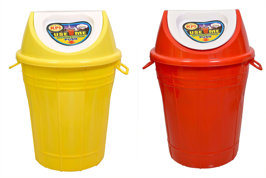 mastBus 2Pc Plastic Dustbin Big Size 60 litres with LID Extra