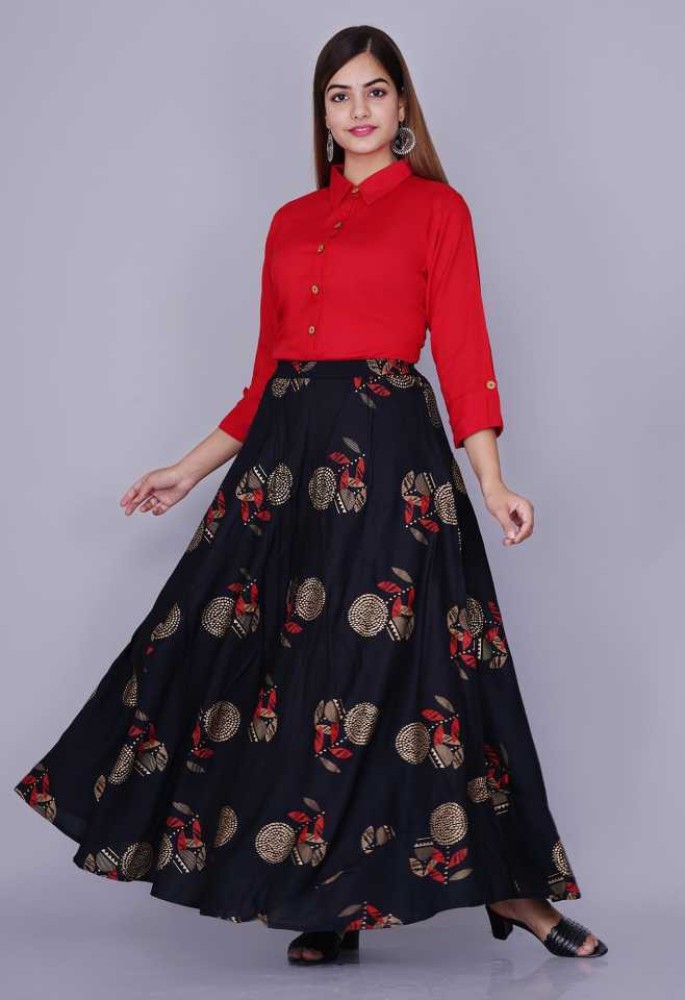 Crop top with long skirt cheap flipkart