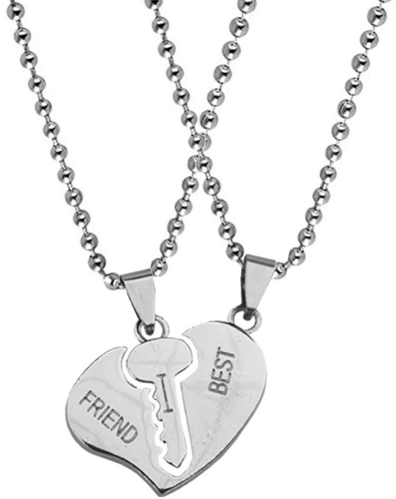 M Men Style Valentine Gift I Love You Engraved Heart And Key Dual Locket  Pendant Necklace Chain Unisex Jewellery 1 Pair For His And Her For Couple  Husband Wife Boyfriend Girlfriend Boys