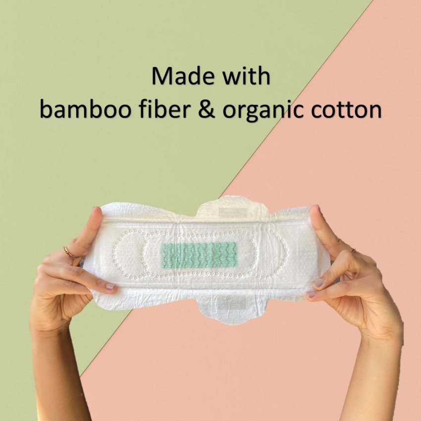  Pee Safe Biodegradable Sanitary Pads - Overnight (Pack of 10), 100% Organic Cotton & Bamboo Pulp, Organic Sanitary Pads, Cotton Sanitary  Pads, Bamboo Sanitary Pads