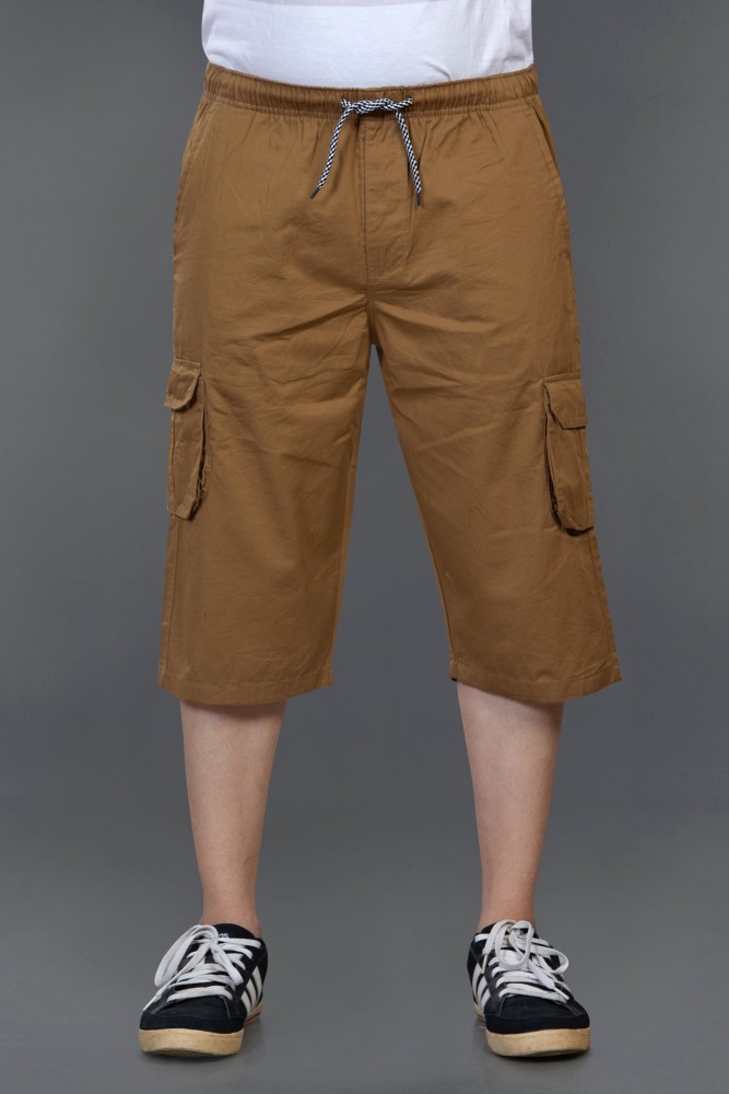 Buy Nandan Mens 34 Cotton Cargo Shorts Pants Regular Fit Solid SlimFit  Shorts Casual Loose Regular Fit Outdoor Capri Long Shorts with Five Zip  Pockets Mens Regular Fit XL Beige at Amazonin