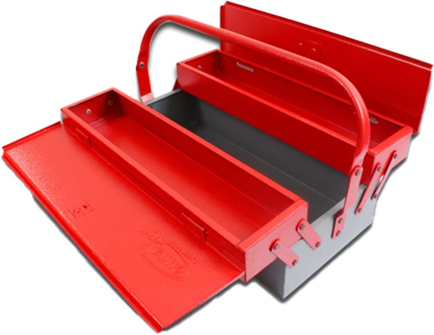 Venus hand tools VTB Metal Tool Box with 3 Compartment Box (Red