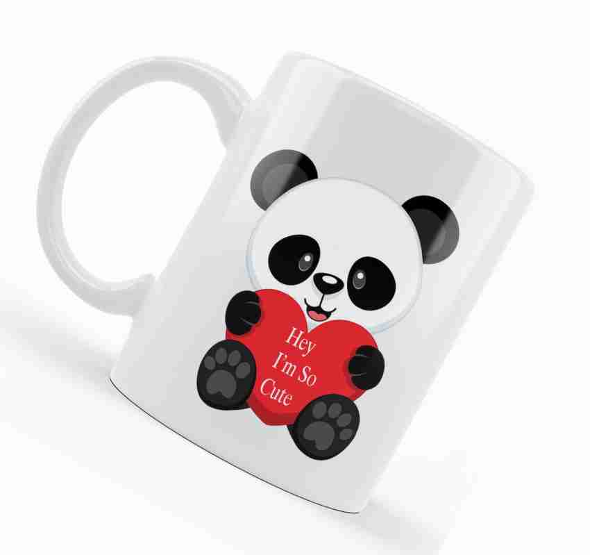 iMPACTGift  Hey I'm So Cute  Lovely Panda Design Printed Gift For Girls  Boy Ceramic Coffee Mug Price in India - Buy iMPACTGift  Hey I'm So Cute  Lovely  Panda