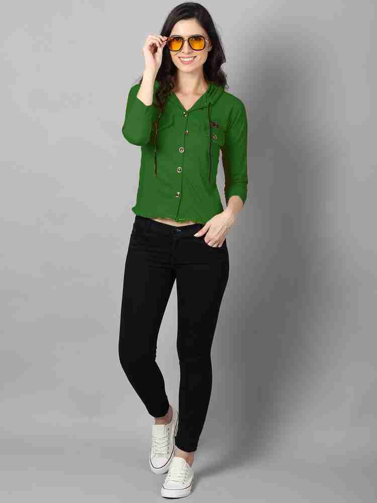 Dockstreet Women Solid Casual Dark Green Shirt Buy Dockstreet Women Solid Casual Dark Green Shirt Online at Best Prices in India Flipkart