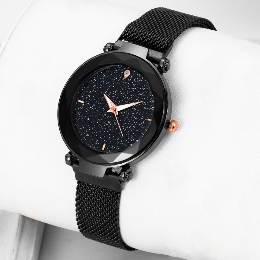 Watches for store girls black colour