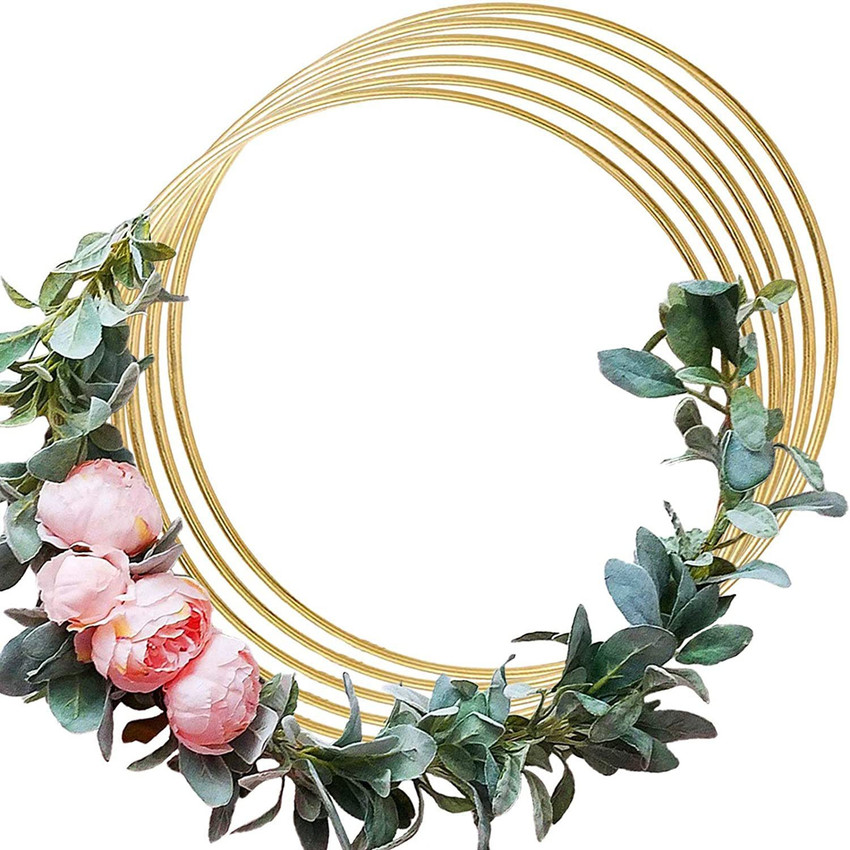 Large metal hoop wreath shop
