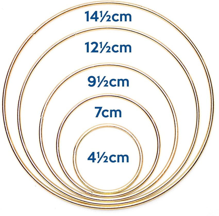 10 Piece Metal Hoops, Metal Rings for Crafting Dream Catchers, and Other  Crafts. 2-inch, 3-inch, 4-inch, 5-inch, 6-inch (Gold)