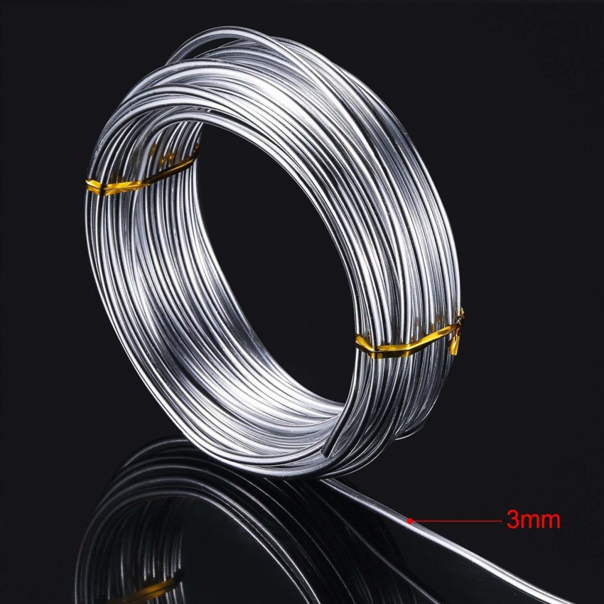 DILNAZ ART 32.8 Feet Copper Aluminum Wire, Bendable Metal Craft