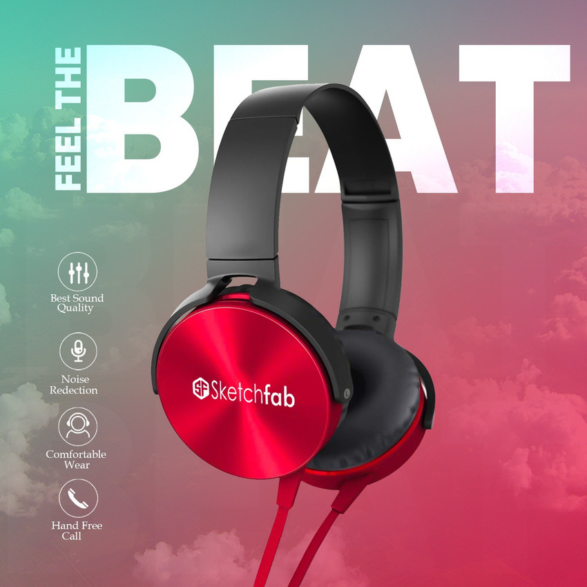 Sketchfab headphones sales with mic