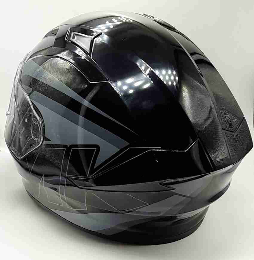 Smk glossy black helmet clearance