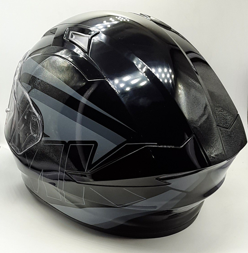 Smk gloss black helmet top