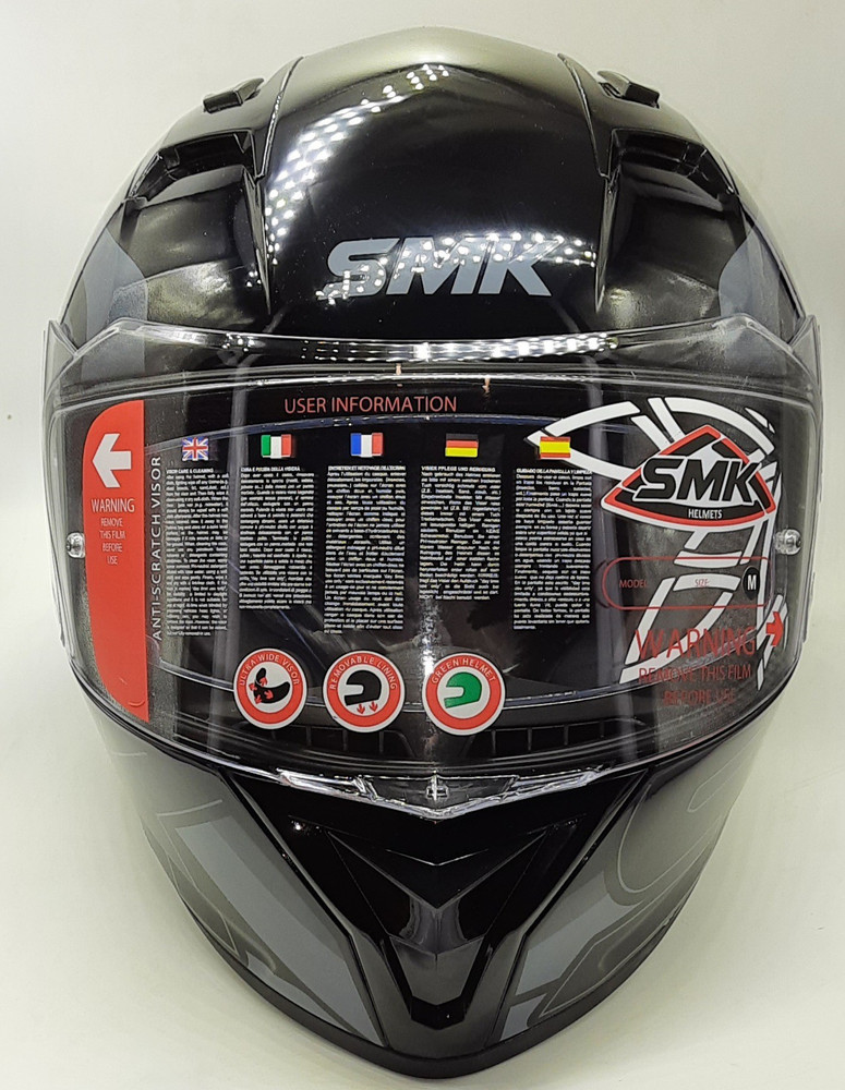 Smk glossy 2025 black helmet