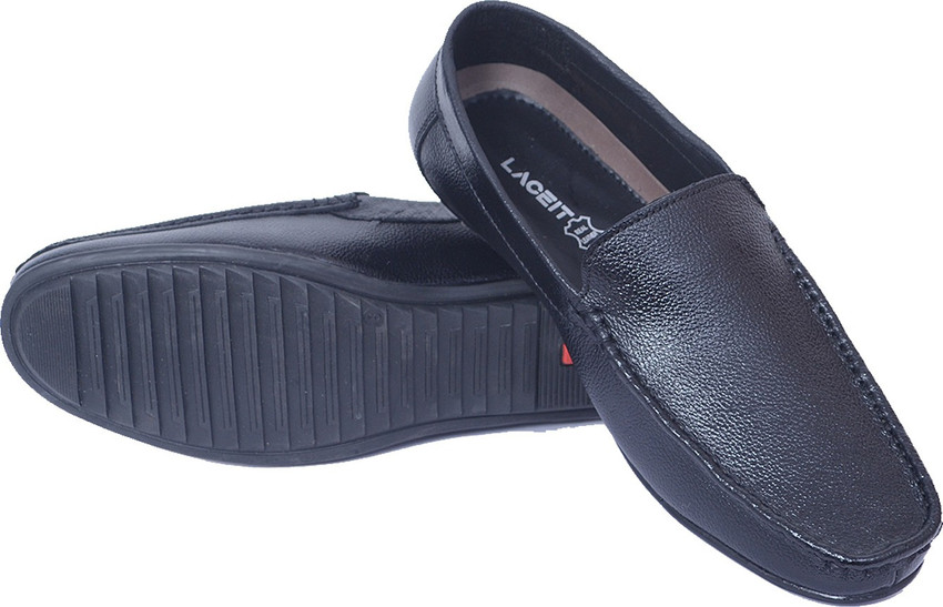 LACE IT Men Black Lather Lofar Shoes Slip On For Men Buy LACE IT Men Black Lather Lofar Shoes Slip On For Men Online at Best Price Shop Online for