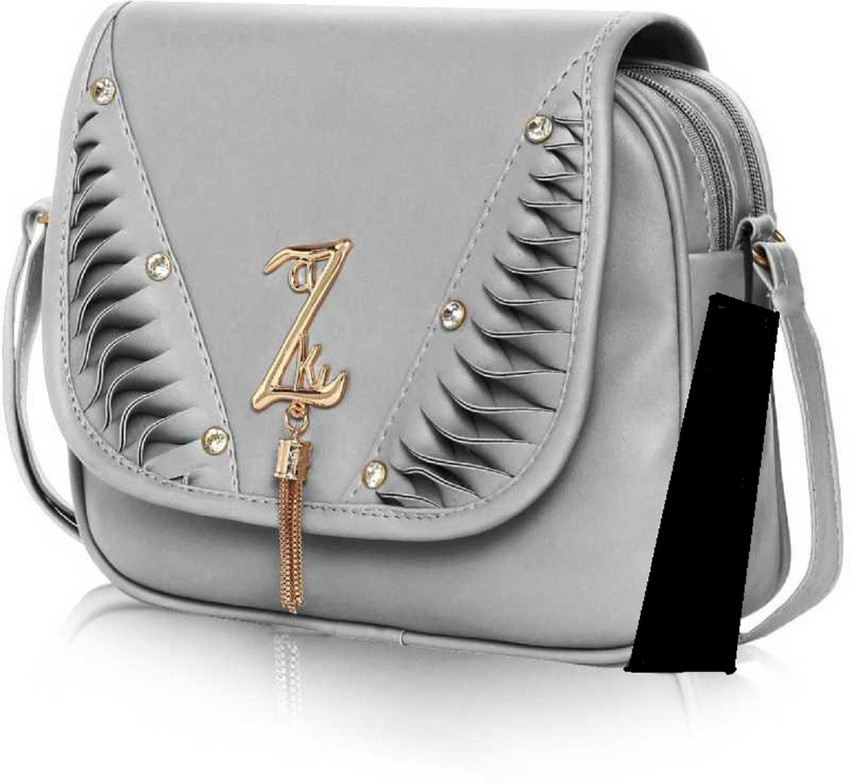 SAHAL Silver Sling Bag New Trend Z Jhumka Sling Bag Cross bady bag