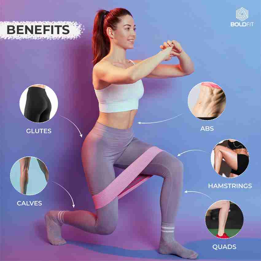 Fabric Resistance Loop Bands for Women & Men. Stretchable Exercise Mini Band  to Workout Booty Hips