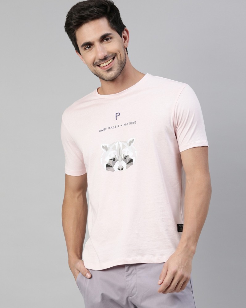 RARE RABBIT Graphic Print Men Round Neck Pink T-Shirt - Buy RARE RABBIT  Graphic Print Men Round Neck Pink T-Shirt Online at Best Prices in India