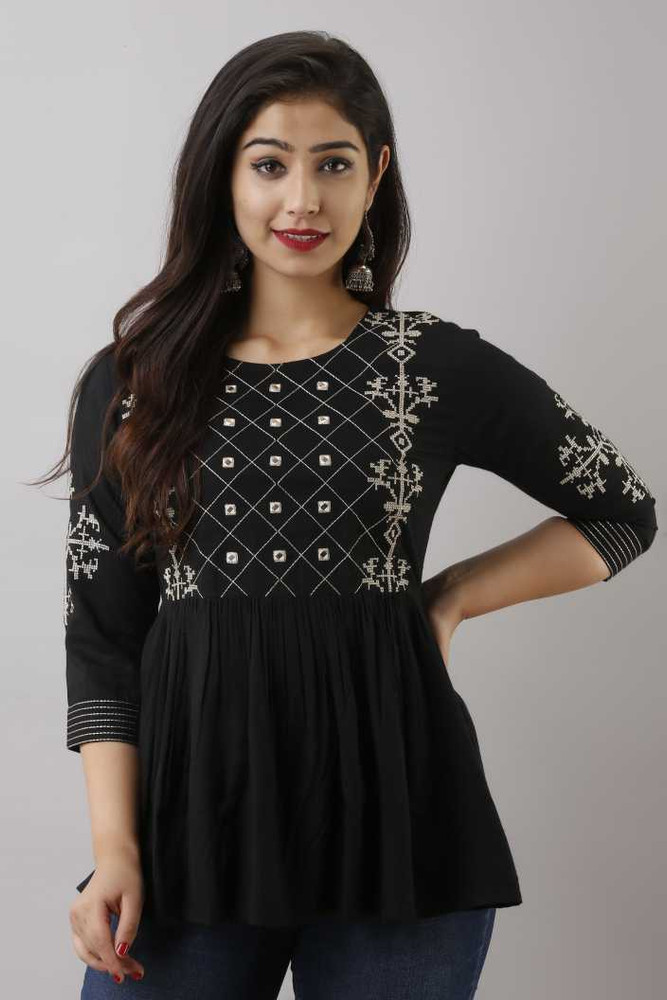 Jinne Casual Embroidered Women Green Top Buy Jinne Casual