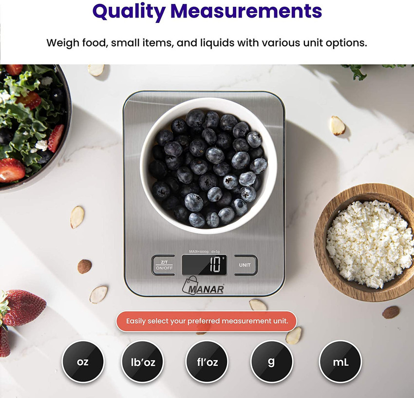 Food scale measurements online