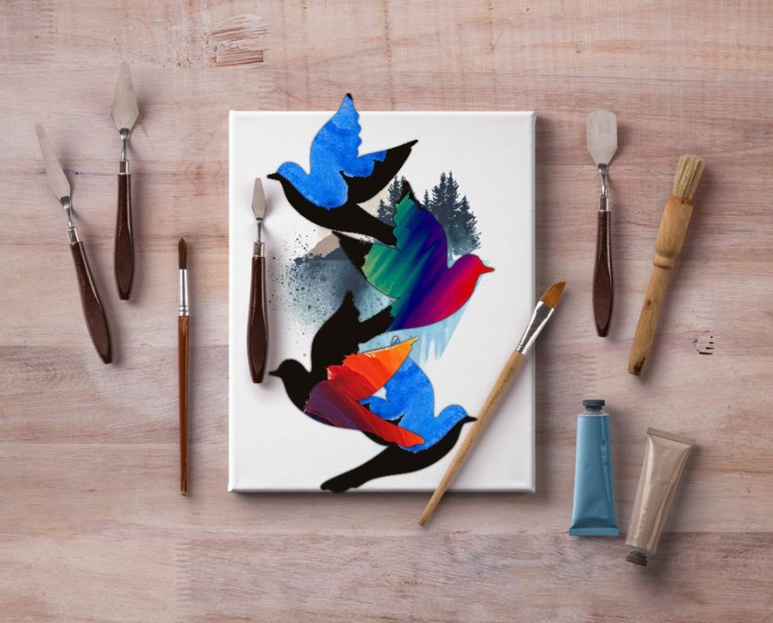 DI-KRAFT Bird Shape Cut out for Kids DIY, Gift, Art & Craft, 44
