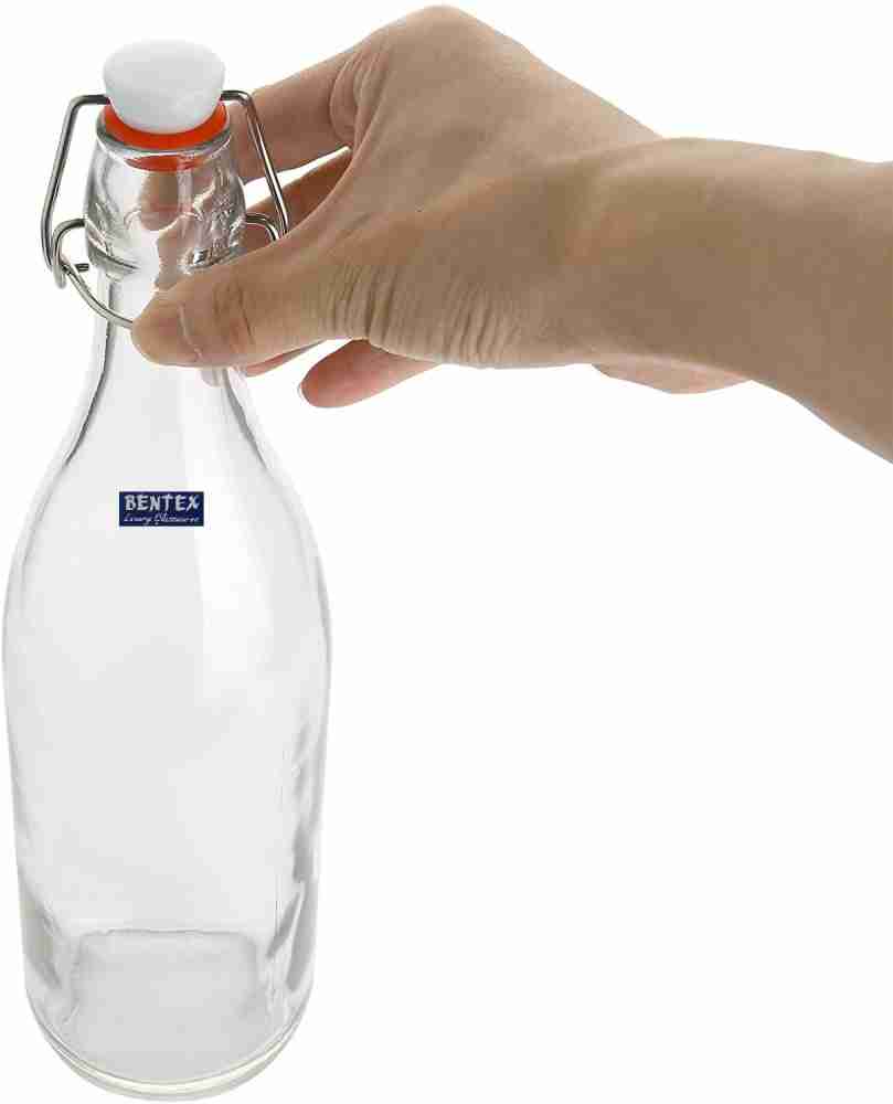 BINZO Glass Bottles For Fridge, Storage, Beverages, Smoothies