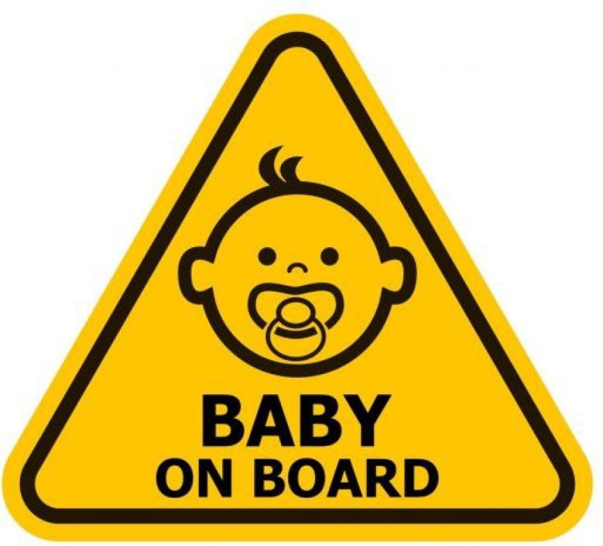 qth BABY ON BOARD WARNING STICKER Emergency Sign Price in India - Buy qth BABY  ON BOARD WARNING STICKER Emergency Sign online at