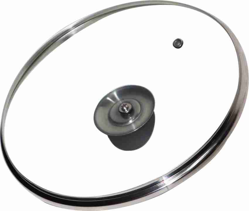 KANDARPURIA 18 cm Long Lasting Glass Lid Glass Lid for Kadai 7