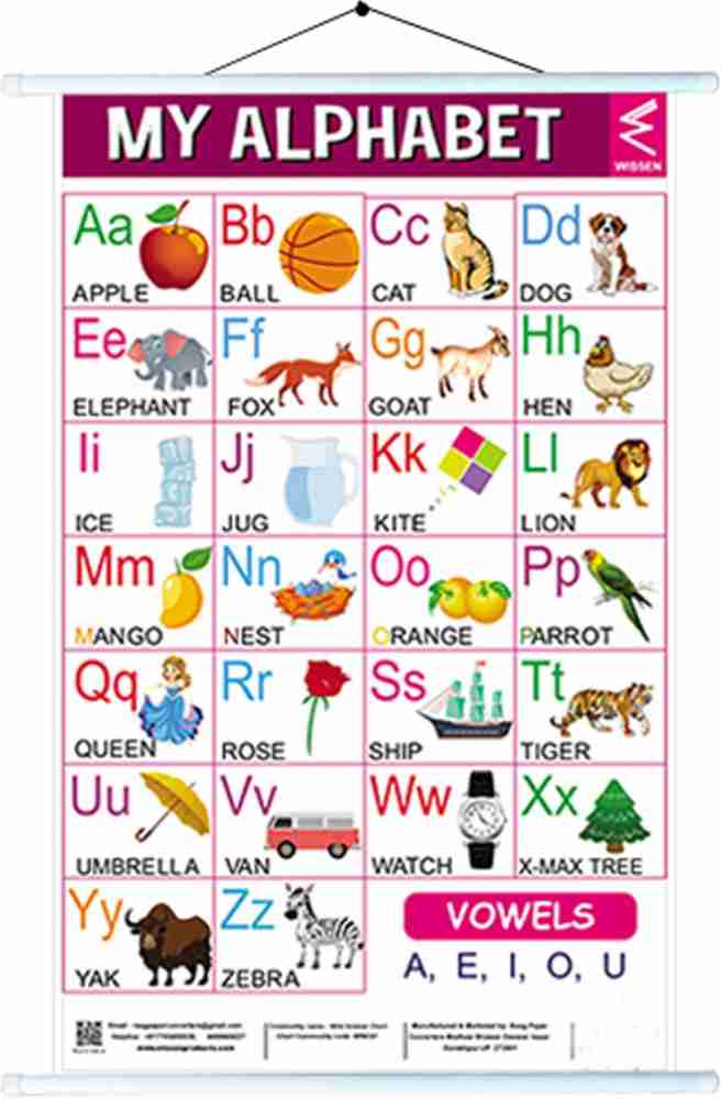 Alphabet ( A-Z) Roller Wall Chart-22*35 Inch Paper Print - Educational  Posters In India - Buy Art, Film, Design, Movie, Music, Nature And  Educational Paintings/Wallpapers At Flipkart.Com
