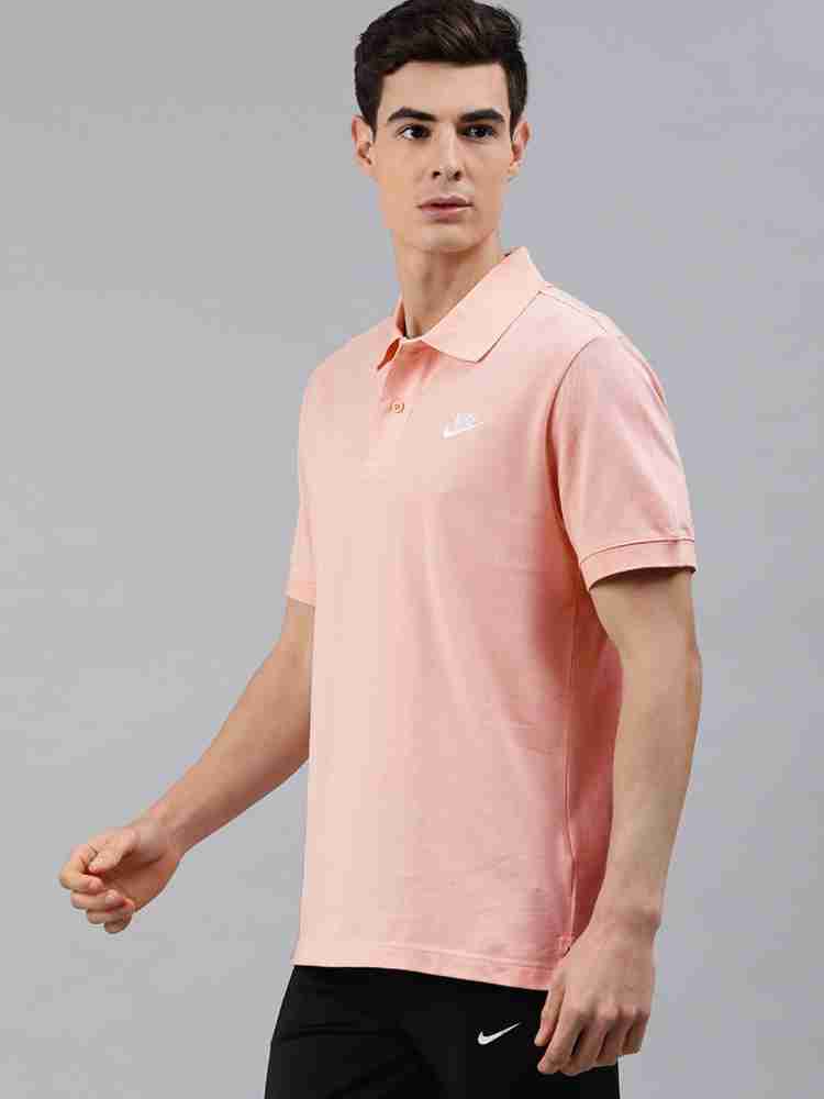 Pink nike polo outlet shirt