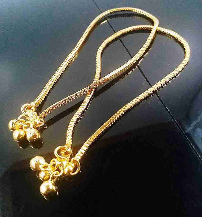 Gold anklet online designs in grt