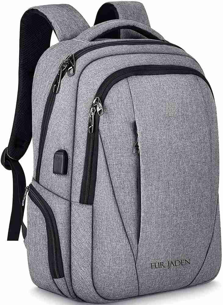 FUR JADEN Travel Laptop Backpack Business Backpacks with USB Charging Port Water Resistant College School Computer Bag for Men Women Fits Under 15.6 inch Laptop and Notebook 24 L Laptop Backpack
